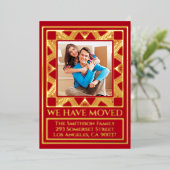 Carte De Vœux En Aluminium Classé Déco Chic Personnalisé Moving Faire-part (Debout devant)