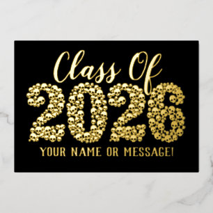Carte De Vœux En Aluminium Classe Skulls De 2023 Grad Gold Foil Card