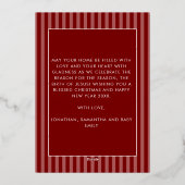 Carte De Vœux En Aluminium Classic Christmas Carol Christian Nativity Photo (Verso)