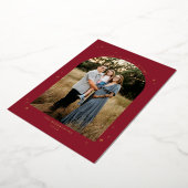 Carte De Vœux En Aluminium Classic Merry Christmas Arch Photo (Rotation)