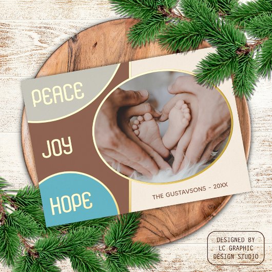 Carte De Vœux En Aluminium Classic Moderne Joyeuses Fêtes Gold Foil Holiday