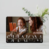 Carte De Vœux En Aluminium Classic Shalom Peace Love Light Photo Hanoukka (Debout devant)