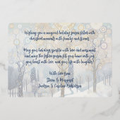 Carte De Vœux En Aluminium Classique artistique tendance Wonderland Winter Wo (Verso)