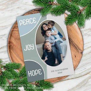 Carte De Vœux En Aluminium Classique Joyeuses Fêtes moderne Silver Gold