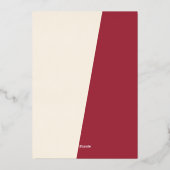 Carte De Vœux En Aluminium Classique moderne Joyeuses Fêtes Rose or (Verso)