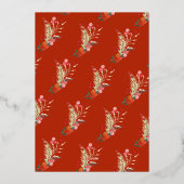 Carte De Vœux En Aluminium classique noël or rouge calligraphie une photo (Verso)