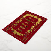 Carte De Vœux En Aluminium Cloches de Noël et frontière Holly (Rotation)