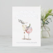 Carte De Vœux En Aluminium Cocktail élégant Making Spirits Bright (Debout devant)