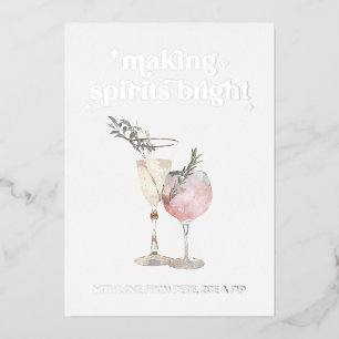 Carte De Vœux En Aluminium Cocktail élégant pour illuminer les esprits