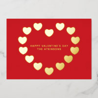 Coeurs d'or rouge mignon coutume Saint Valentin