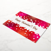 Carte De Vœux En Aluminium Coeurs Heureuses Saintes-Valentin (Rotation)