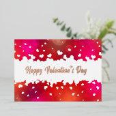 Carte De Vœux En Aluminium Coeurs Heureuses Saintes-Valentin (Debout devant)