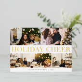 Carte De Vœux En Aluminium Collage en gras | Carte d'huile photo Holiday Chee (Debout devant)