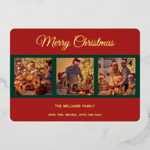 Carte De Vœux En Aluminium Collection de photos de famille de Noël Joyeux
