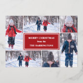 Carte De Vœux En Aluminium Collection photo moderne Noël (Recto)
