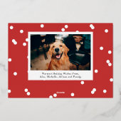 Carte De Vœux En Aluminium Confetti Dots Script pleine photo (Verso)