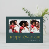 Carte De Vœux En Aluminium Connexion | 3 Photo Kwanzaa (Debout devant)