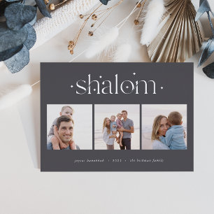 Carte De Vœux En Aluminium Connexion démarrée Hanoukka Photo Collage Foil