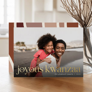 Carte De Vœux En Aluminium Connexion Photo complète Joyous Kwanzaa