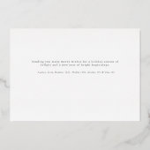 Carte De Vœux En Aluminium Cool Gris et Argent Simple Plaid Frame (Verso)