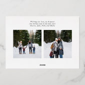 Carte De Vœux En Aluminium Cosy Jaune Noir Plaid Bordure 3 Photos Noël (Verso)