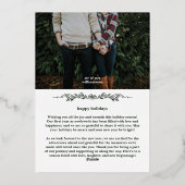 Carte De Vœux En Aluminium Couronne de monogramme mariée (Verso)