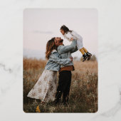 Carte De Vœux En Aluminium Crème Écriture Croix Photo (Verso)