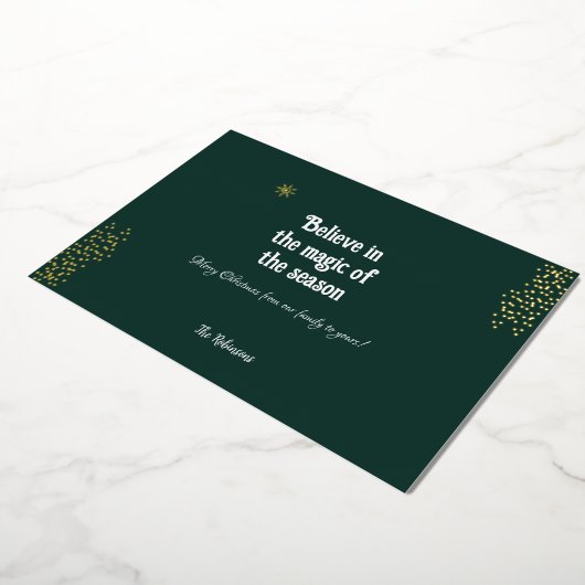 Carte De Vœux En Aluminium Croire à la magie de la saison (Rotation)