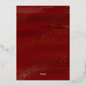 Carte De Vœux En Aluminium Croire en or Calligraphie, Sparkles Photo - Rouge  (Verso)