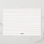 Carte De Vœux En Aluminium Croire l'or (Verso)