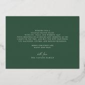 Carte De Vœux En Aluminium DARCY Green Foil Boho do-it-yourself moderne Joyeu (Verso)