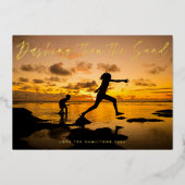 Carte De Vœux En Aluminium Dashing Thru the Sand Beach (Recto)