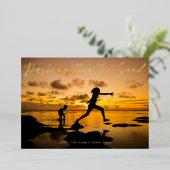 Carte De Vœux En Aluminium Dashing Thru the Sand Beach (Debout devant)