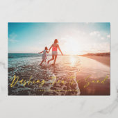 Carte De Vœux En Aluminium Dashing Thru the Sand Beach (Recto)