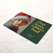 Carte De Vœux En Aluminium Dear Santa I Really Tried Christmas (Rotation)
