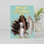 Carte De Vœux En Aluminium Déesse ange africaine américaine gracieuse spiritu (Debout devant)