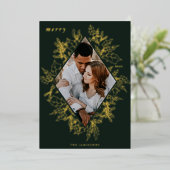 Carte De Vœux En Aluminium Delicate Holly | Photo élégante (Debout devant)