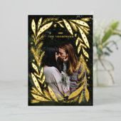 Carte De Vœux En Aluminium Design de cadre de fêtes de Noël Wreath (Debout devant)