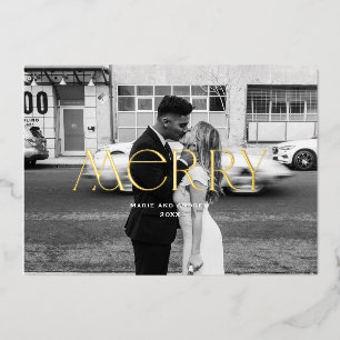 Carte De Vœux En Aluminium Design moderne Merry Holiday