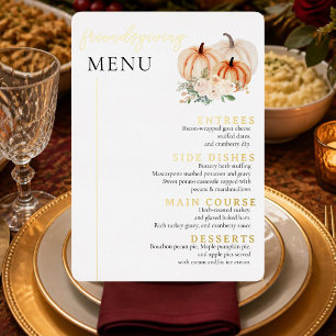 Carte De Vœux En Aluminium Dîner élégant de Friendsgiving avec citrouille à l