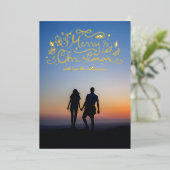 Carte De Vœux En Aluminium Doodle Ribbon Joyeux Noël Festif Photo (Debout devant)