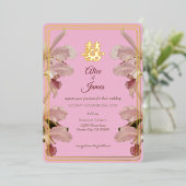 Carte De Vœux En Aluminium Double orchidée du bonheur (Debout devant)