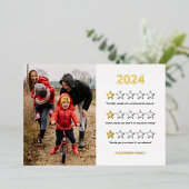 Carte De Vœux En Aluminium Drôle 2024 Ne recommanderait pas (Debout devant)