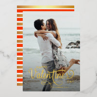 Écriture élégante Joyeuse Saint-Valentin Photo Cœu