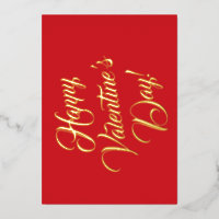 Écriture élégante rouge Heureuse Sainte-Valentin