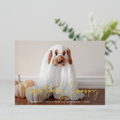 Carte De Vœux En Aluminium Éffrayant de façon puissante photo d'animal de com (Debout devant)