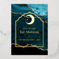 Eid Moubarak Turquoise - Turquoise et Agate Or