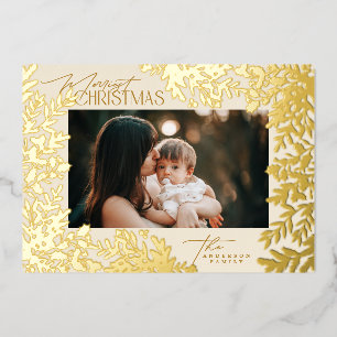 Carte De Vœux En Aluminium Élégance classique enchanteresse Noël