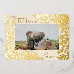Carte De Vœux En Aluminium Élégance Classique Envoûtante Noël Fêtes