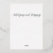 Carte De Vœux En Aluminium Élégant arbre coutume Noël (Verso)